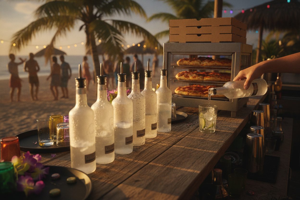 Drinks & pizza